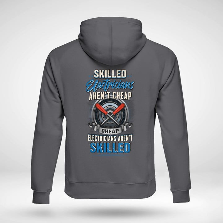 Skilled Electrician aren't Cheap- Charcol -Electrician- Hoodie -#041022SKILL24BELECZ6