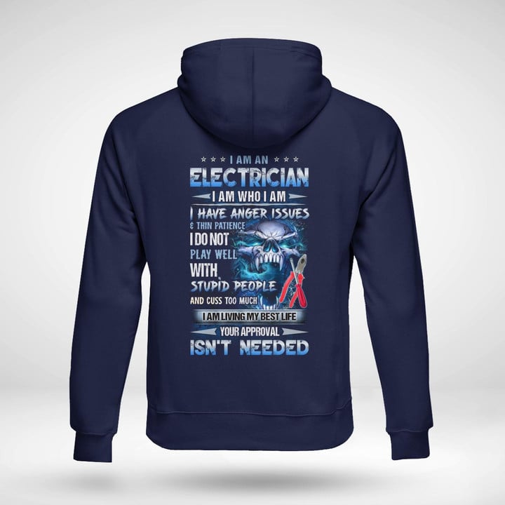 I am an Electrician -Navy Blue -Electrician- Hoodie-#291022THIPAT3BELECZ6