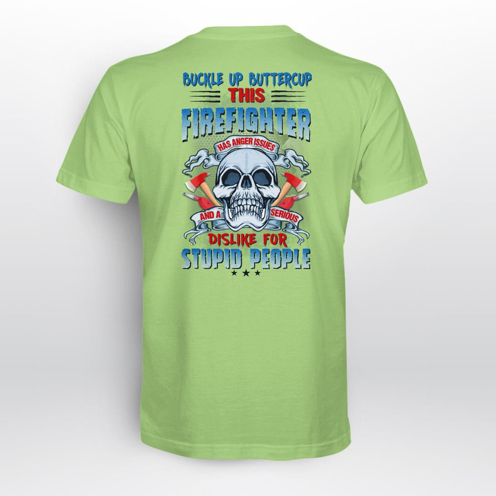 This Firefighter has anger Issue- Lime-Firefighter- T-shirt -#270922BUCUT8BFIREZ6