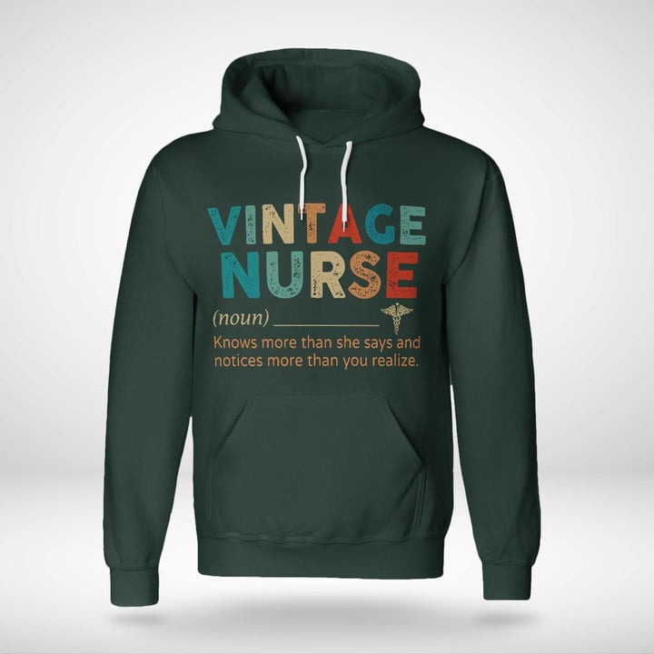 Vintage Nurse-Forest Green-Nurse- Hoodie -#091122VINTA1FNURSZ4
