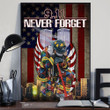 343 Firefighters 9.11 Never Forget Poster World Trade Center USA Wall Print Home Wall Decor