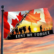 Lest We Forget Canada Flag Remembrance Day Patriotic Flag 2022 Indoor Outdoor Hanging