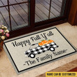 Personalized Happy Fall Yall Doormat Truck Pumpkin Halloween Fall Decor For House Mat