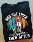 And She Lived Happily Ever After Riding Horse Vintage Shirt Unique Horse Gifts For Ladies