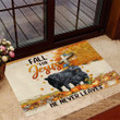 Cows Fall For Jesus He Never Leaves Doormat Fall Front Door Mats Farmhouse Cow Decor