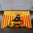 Rottweiler Pumpkin Doormat Happy Halloween Best Indoor Door Mats Gift For Dog Lovers