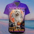 Never Mind The Witch Beware Of The Maltese Hawaii Shirt Dog Themed Halloween Clothing Men Gift