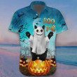 Black Cat Ghost On Pumpkin Boo Y'all Hawaii Shirt Funny Cat Halloween Merch Clothing