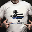 Blue Lives Matter Shirt Texas State Map Back The Blue Support Police Texan T-Shirt