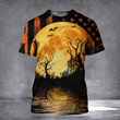 Scary Night Halloween Shirt Mens Halloween Graphic Tee themed T-shirts Clothes Gifts