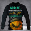 Warning Property Protected By Freakin Bats Hoodie Funny Halloween Holiday Clothing Gift