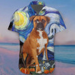 Boxer Starry Night Hawaii Shirt 2022 Halloween Pet Shirts Gifts For Boxer Lovers