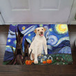 Labrador Retriever Starry Night Poster Halloween Front Door Ideas Welcome Mats Dog Owers Gift