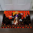 Basset Hound Happy Halloween Doormat Dog Lover Cute Halloween Decorations Indoor