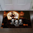 Dog Skeleton Happy Halloween Doormat Dog Themed Scary Halloween Decorations Indoor