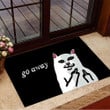 Go Away Cat Doormat Hilarious Cat Meme Funny Front Door Mats Gift Ideas