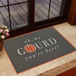 Oh My Gourd Doormat Pumpkin You're Here Halloween Fall Welcome Mat Front Door