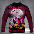 Pitbull Dog In October We Wear Pink 3D Halloween Hoodie Themed Gifts For Pitbull Owners