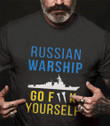 Russian Warship Go F Yourself T-Shirt Support Ukraine Shirt For Men