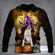 Boston Terrier Dog Trick Or Treat 3D Halloween Hoodie Boston Terrier Gifts For Owners