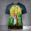 Pitbull Irish Shamrock Halloween Shirt St Patrick's Day Halloween Themed Pitbull Dog Gifts