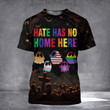 Ghost Hate Has No Home Here Halloween T-Shirt LGBT Equality Shirt Halloween Themed Apparel