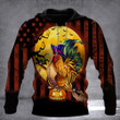Rooster Pumpkin Halloween Hoodie Men's Clothing Rooster Themed Gifts