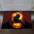 Black Maine Coon Happy Halloween Doormat Cat Lover Frontgate Door Mats For Halloween