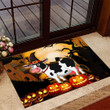 Dairy Cow Happy Halloween Doormat Cute Animal Halloween Mats Farmhouse Door Decor