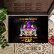 Never Mind The Witch Beware Of Cat Doormat Funny Halloween Cat Mats Door Decor