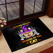 Never Mind The Witch Beware Of Cat Doormat Funny Halloween Cat Mats Door Decor