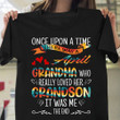 April Grandma Who Really Loved Her Grandson T-Shirt April Birthday Shirts Gift For Grandma