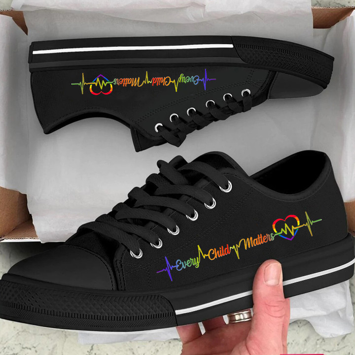 Every Child Matters Heartbeat Pride Low Top Shoes LGBT Every Child Matters Merchandise