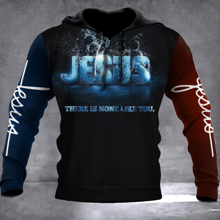 Jesus There Is None Like Hoodie Faith Based Mens Clothing Gift For Christian