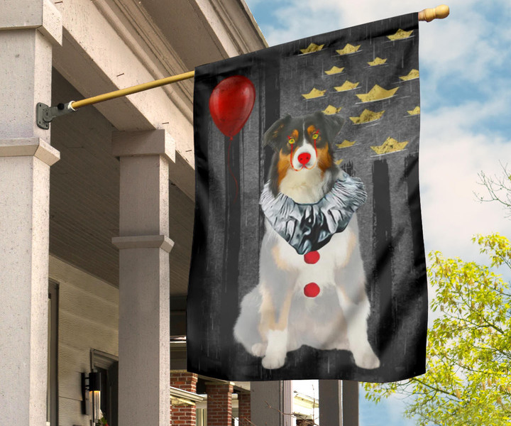 Australian Shepherd Halloween Flag Hanging Outdoor Halloween Decorations Gift For Pet Lovers