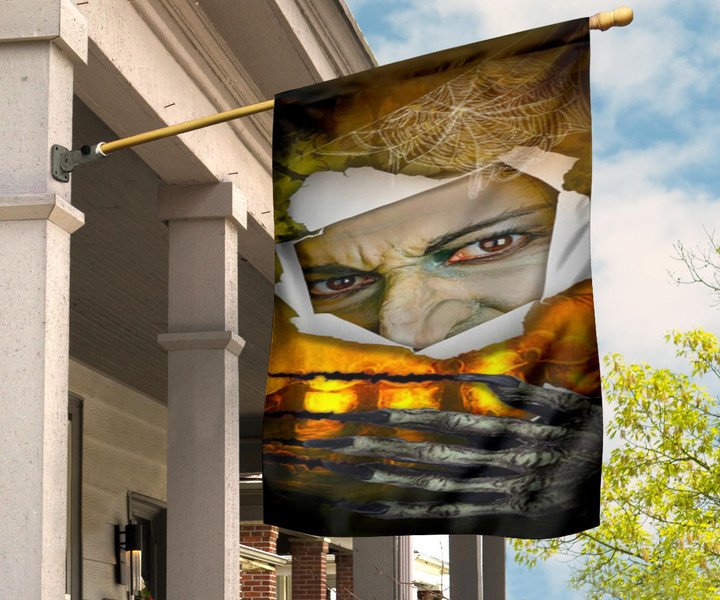 Witch Face Happy Halloween Flag Best Outdoor Halloween Decorations