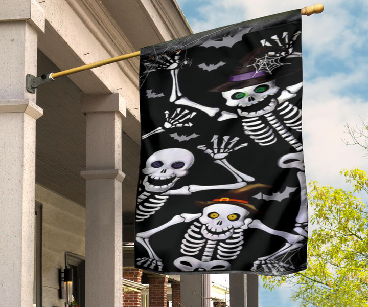 Skeletons Halloween Flag Scary Horror Halloween House Decorations Outside