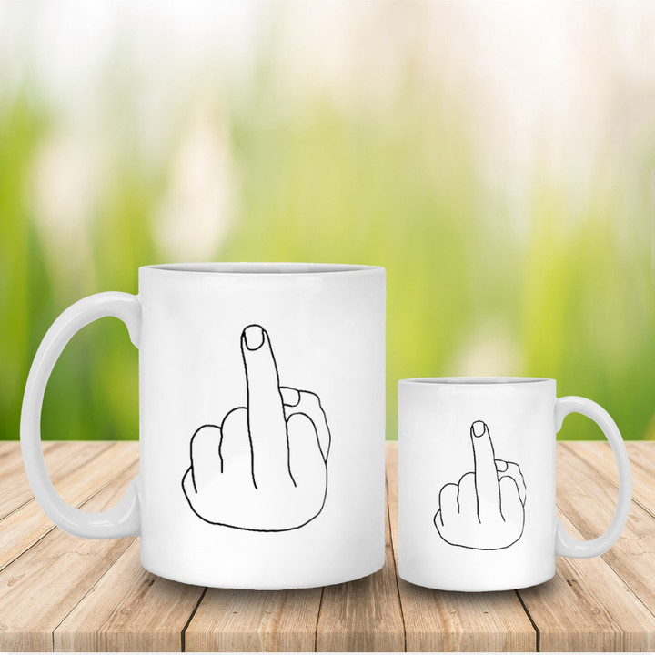 Middle Finger Mug Rude Finger Humorous Funny Coffee Mugs For Guys