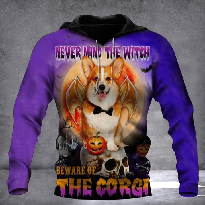 Never Mind The Witch Beware Of The Corgi Hoodie Happy Halloween Dog Hoodie Corgi Lovers Gifts