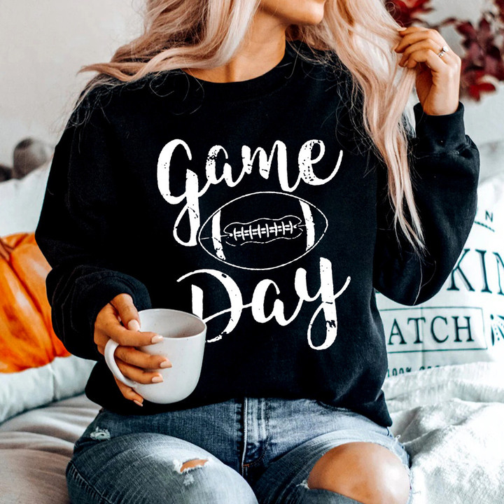 Game Day Sweatshirt Football Game Day Crewneck Ladies Clothing
