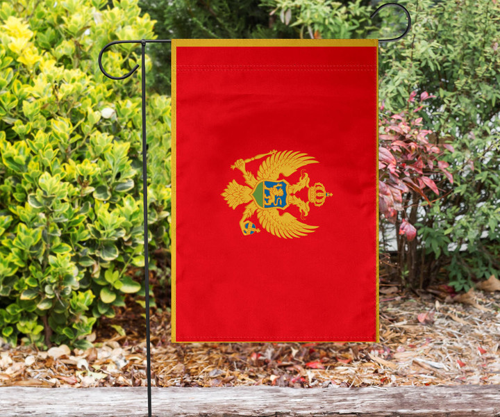Mne Flag National Montenegro Country Montenegro Flag Indoor Outdoor