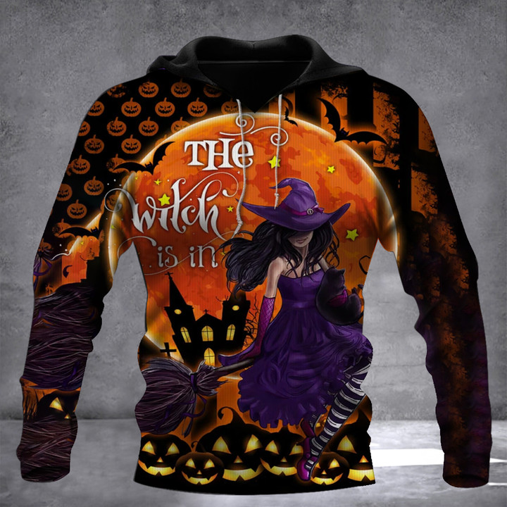 The Witch Is In Happy Halloween Hoodie Holiday Halloween Humor Clothing Gift For Him