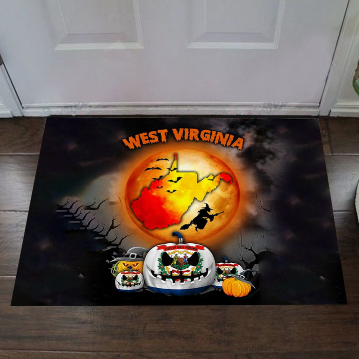 West Virginia Happy Halloween Doormat Patriotic Best Front Door Mats Halloween Home Decor