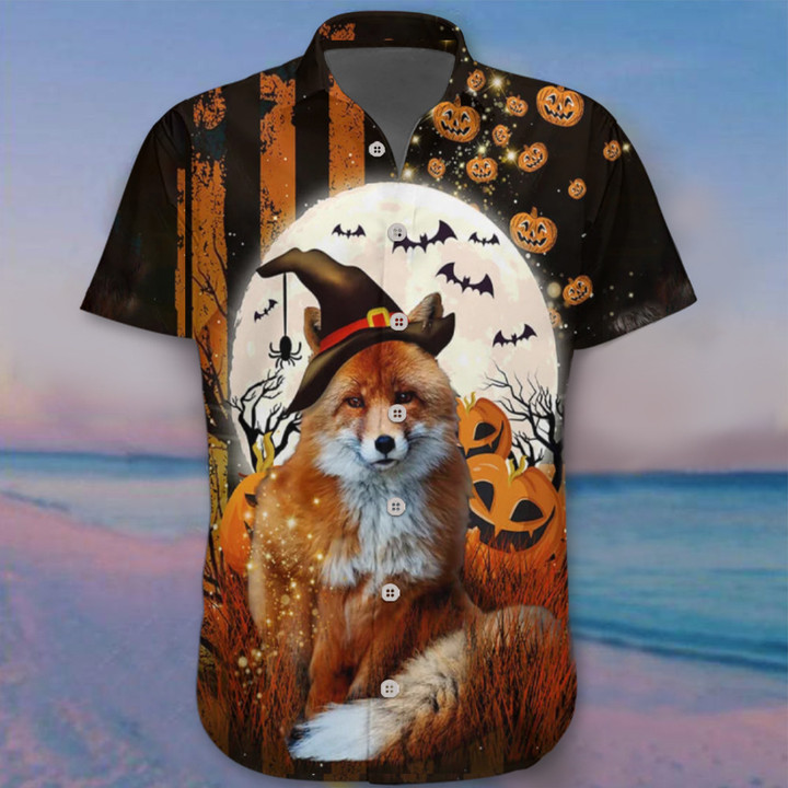 Fox Happy Halloween Hawaii Shirt Cute Fox Cute Halloween Shirts For Ladies 2022 Gifts
