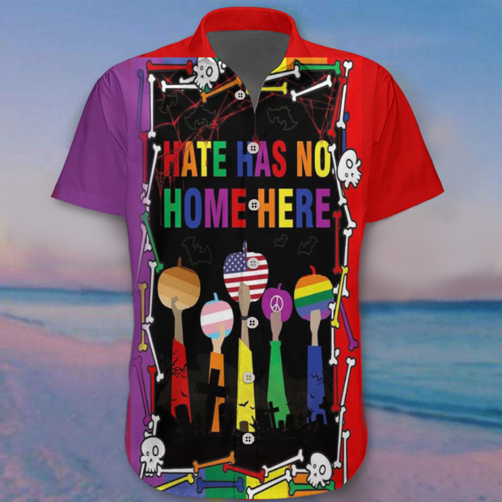 LGBT Hate Has No Home Here Halloween Hawaii Shirt Cute Halloween Shirt Ideas Gay Pride Gifts