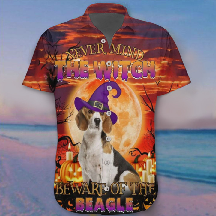 Never Mind The Witch Beware Of The Beagle Hawaii Shirt Halloween Shirts Gifts For Beagle Lovers