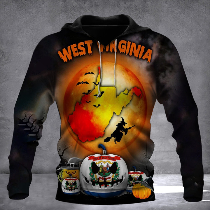 West Virginia Witch Hocus Pocus Halloween Hoodie Spirit Halloween West Virginia Gift Ideas