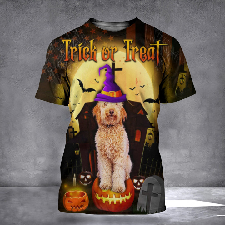 Poodle Trick Or Treat Halloween Shirt Dog Halloween T-Shirts Poodle Themed Gifts