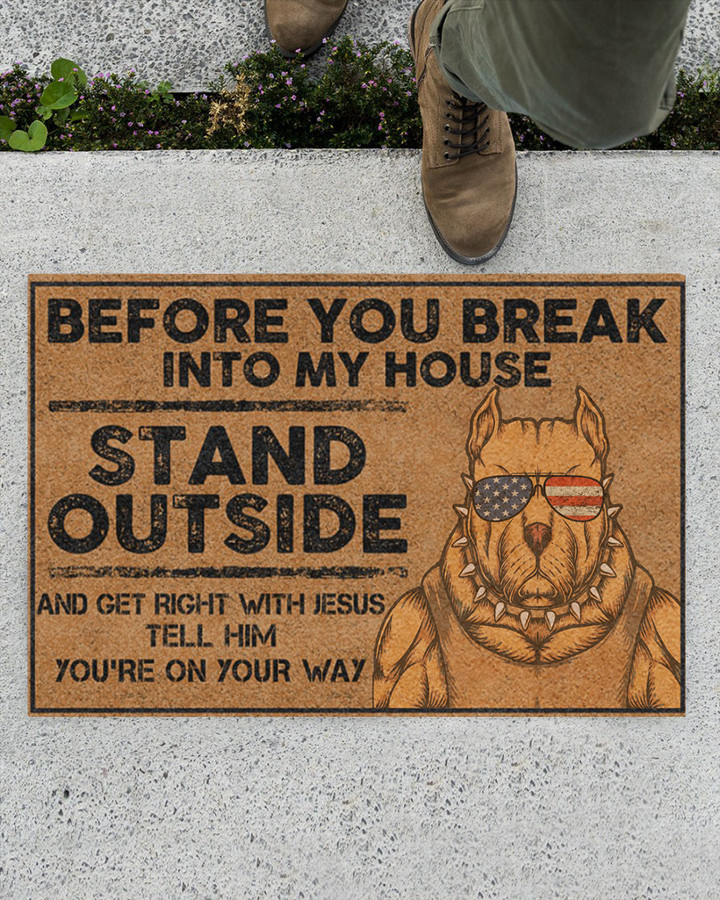 Bulldog Before You Break Into My House Doormat Funny Front Door Mats Gifts For Bulldog Lovers