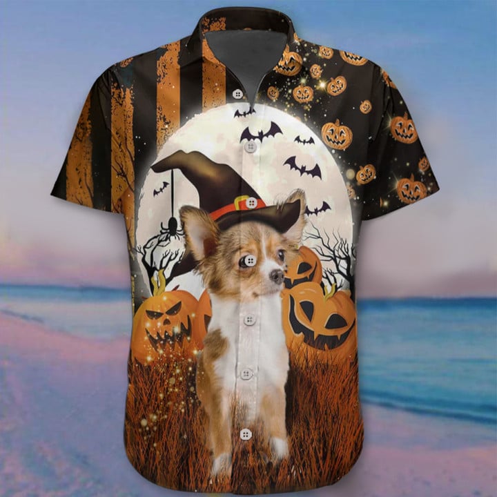 Chihuahua Happy Halloween Hawaii Shirt Cute Halloween Chihuahua Shirts Gift For Him